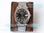 VR Factory Replica Rolex Datejust II SS Grey Diamond Dial Oyster Band 41 Watch